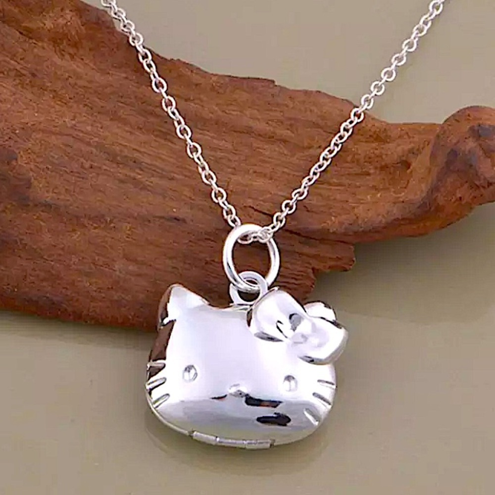 Hello Kitty Locket Sterling Silver Necklace